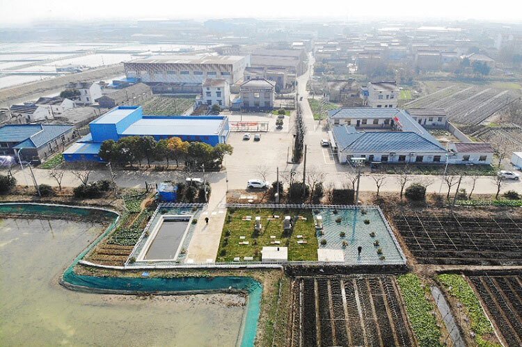 360噸/天大型農(nóng)村生活污水處理設備案例，水質(zhì)通過驗收！